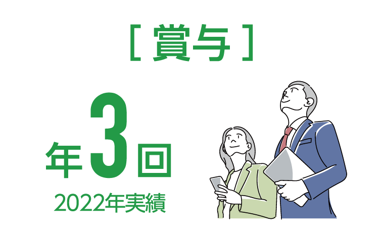 ［賞与］年3回 2022年実績